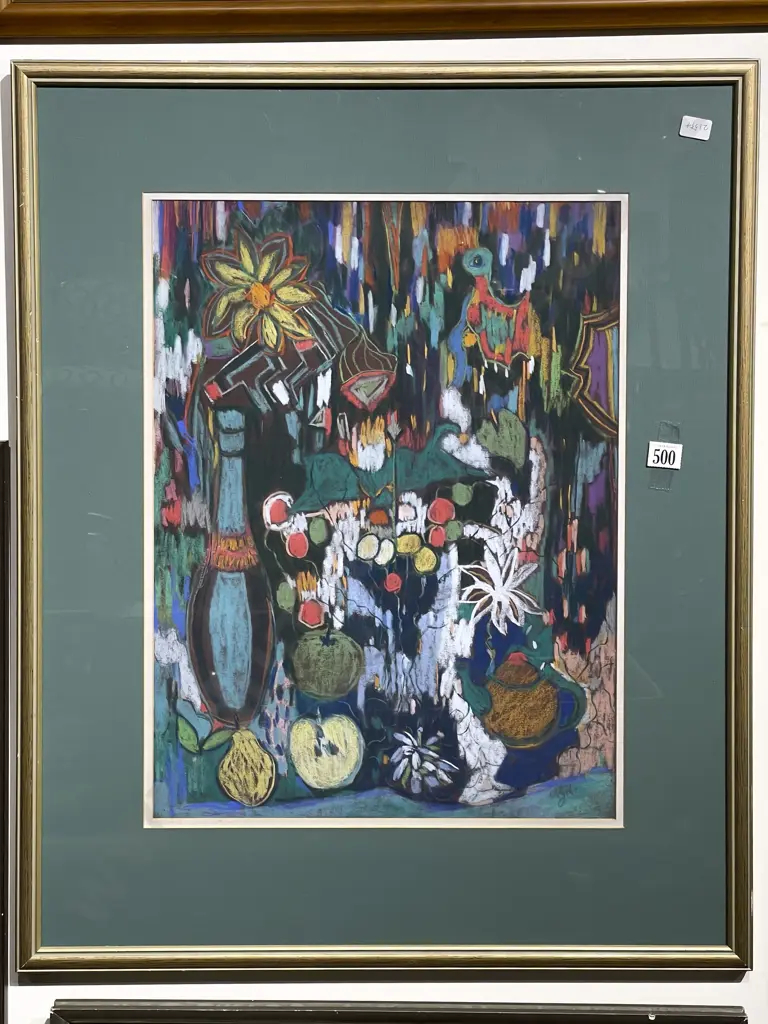 Indistinctly Signed - Still Life - Pastel Work Image 1++
