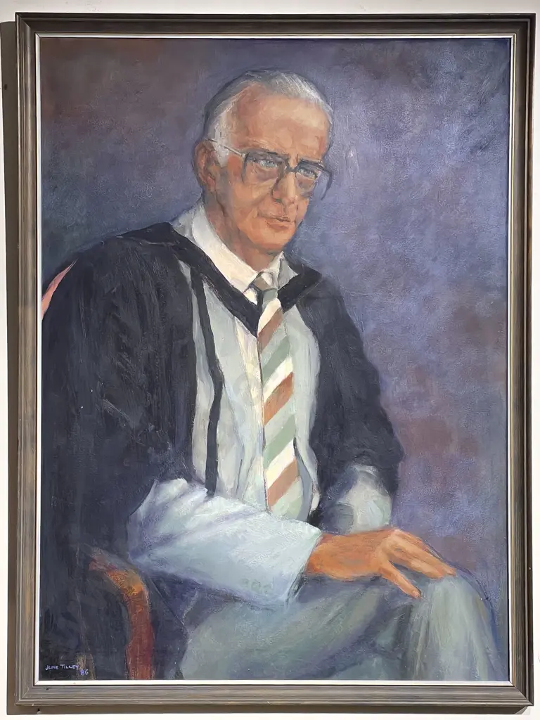 June Tilley - Portrait of Scholar - Oil on Board Image 1++