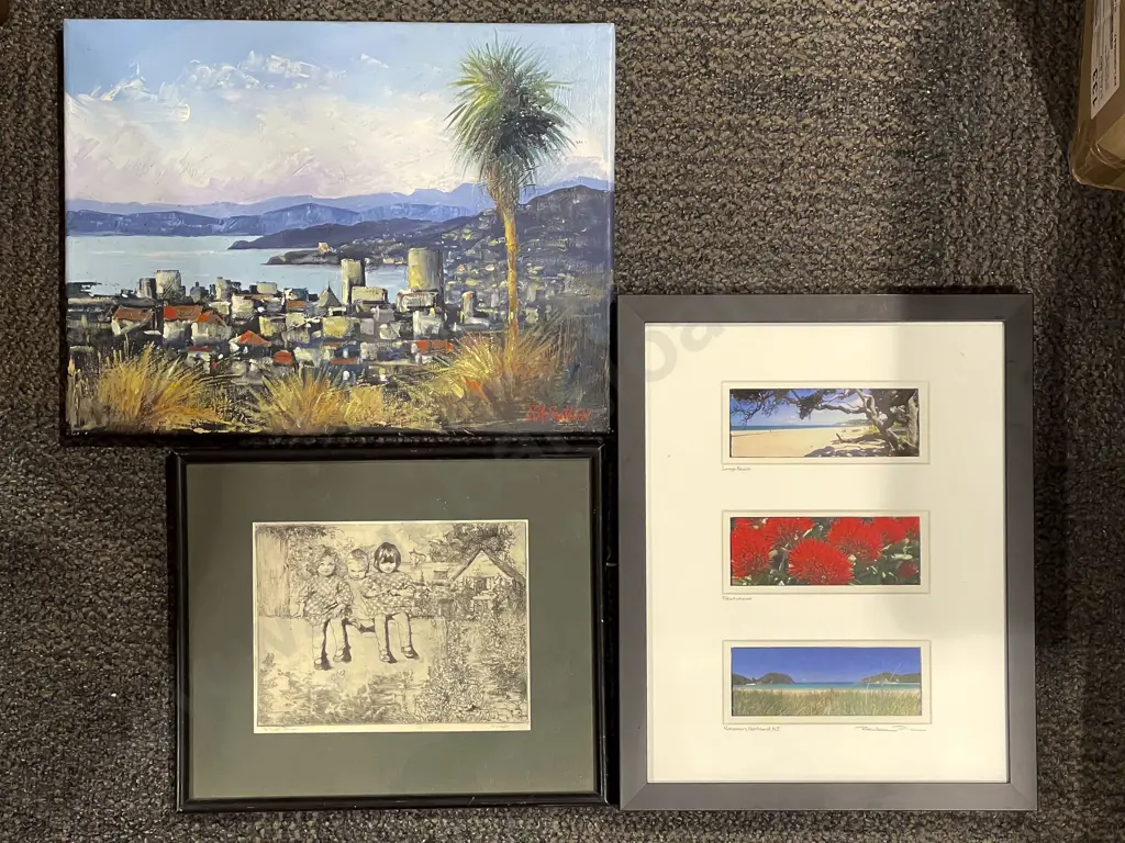 R. Price - NZ Photography Work together with Etching & S.A. Sutton Oil Image 1++