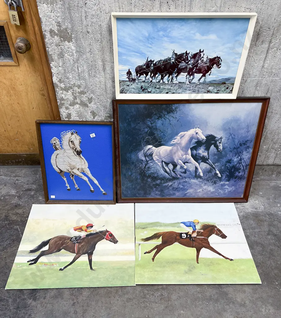 Five Assorted Prints & Original Horse Studies Image 1++