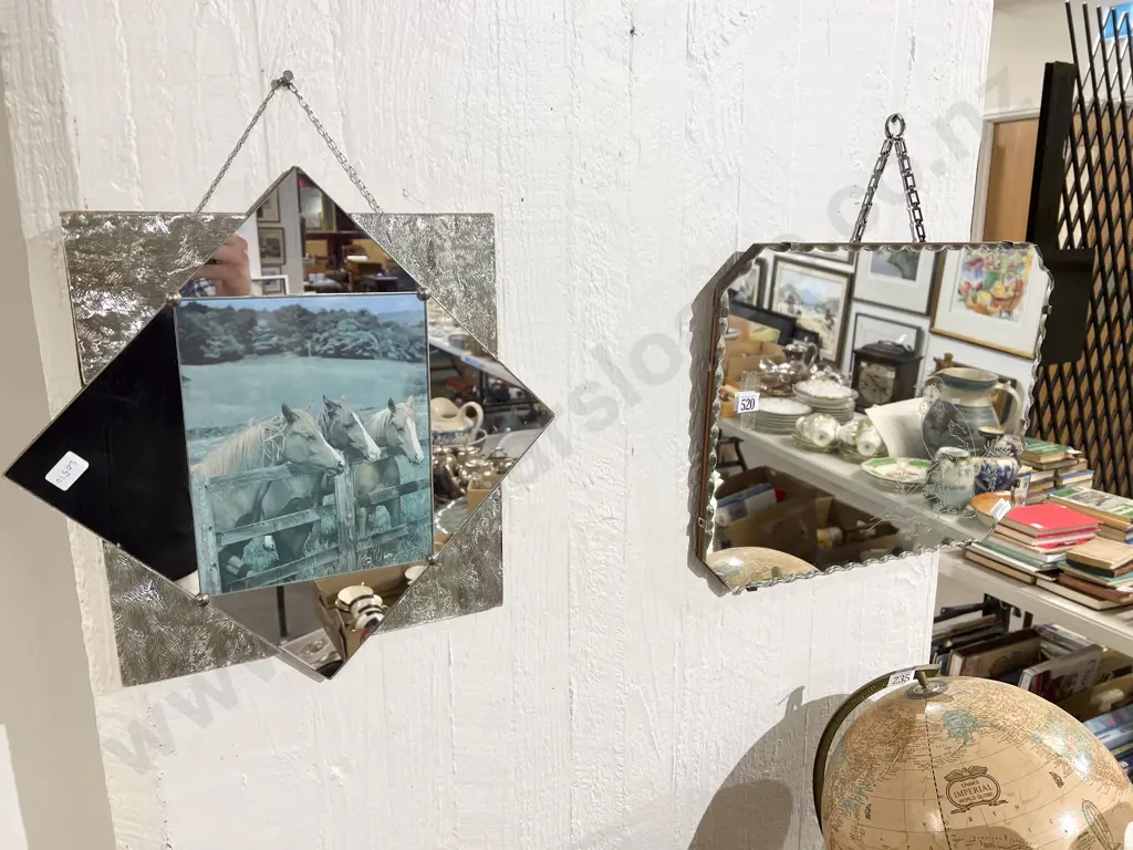 Two Bevelled Wall Mirrors Image 1++