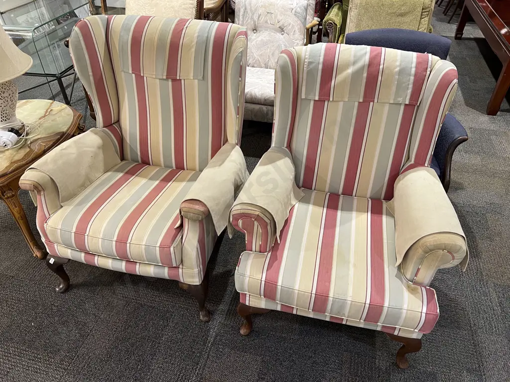 Two Wingback Armchairs Image 1++