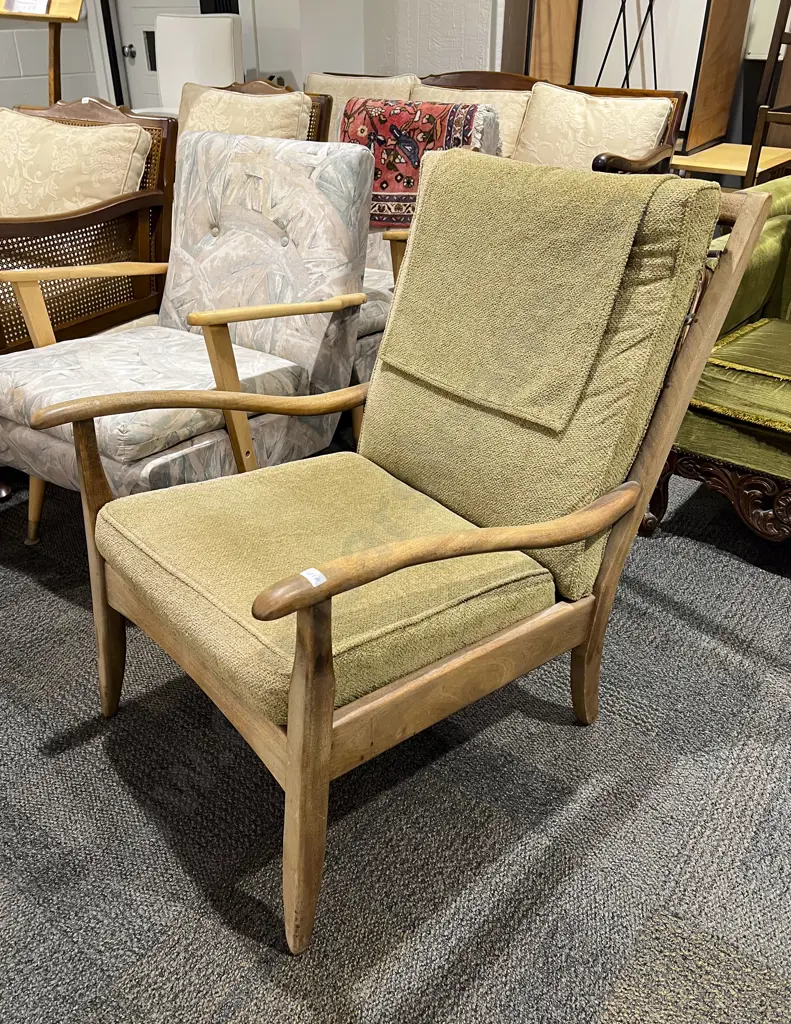 Teak Framed Mid C20th Easy Chair Image 1++