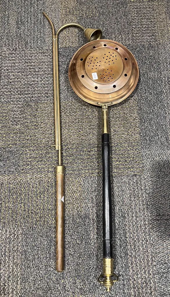Vintage Lamp Lighter/Snuffer together with Bed Warmer Image 1++
