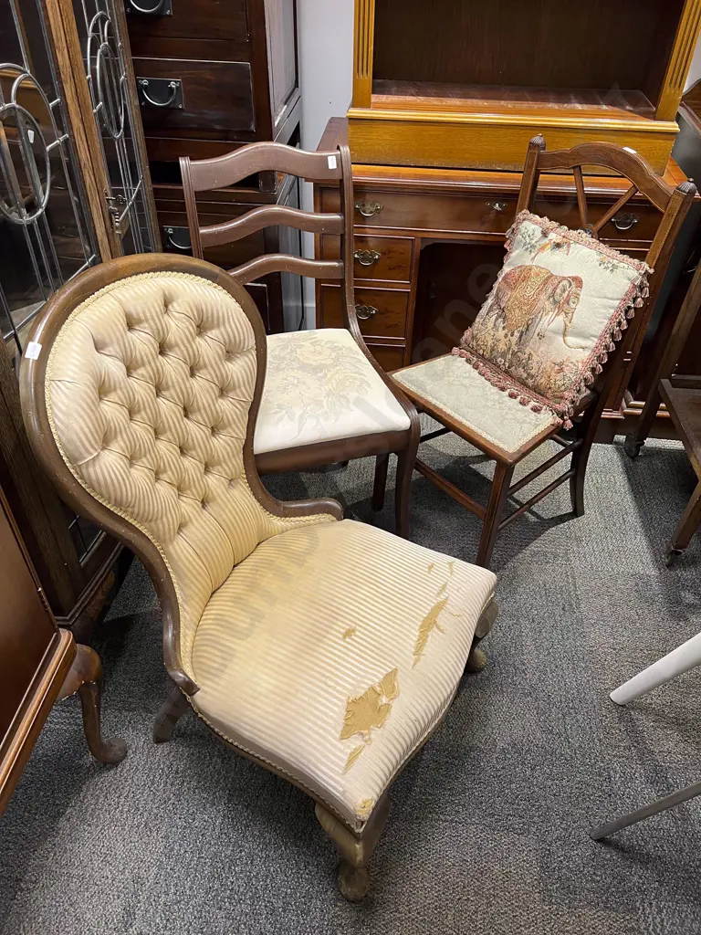 Two Single Chairs together with Bedroom Chair Image 1++