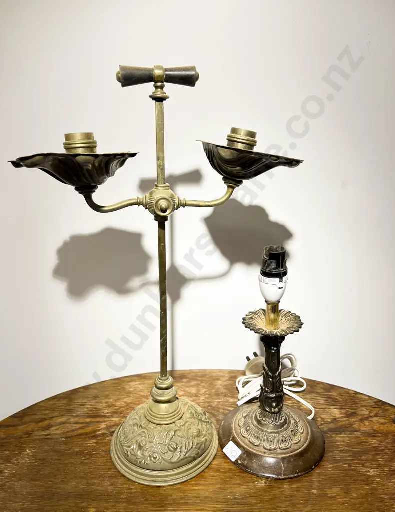 Two Brass Lamps Image 1++