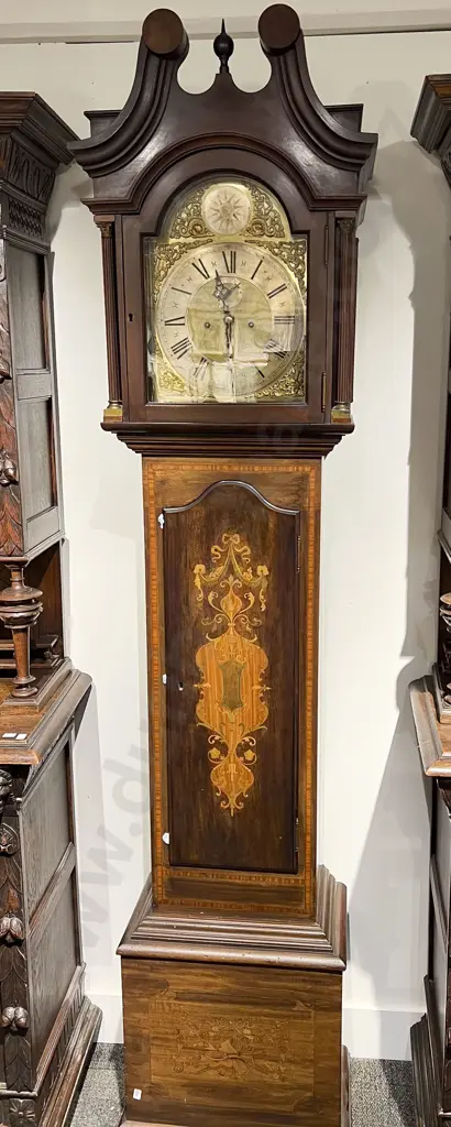 Antique Inlaid Grandfather Clock Image 1++