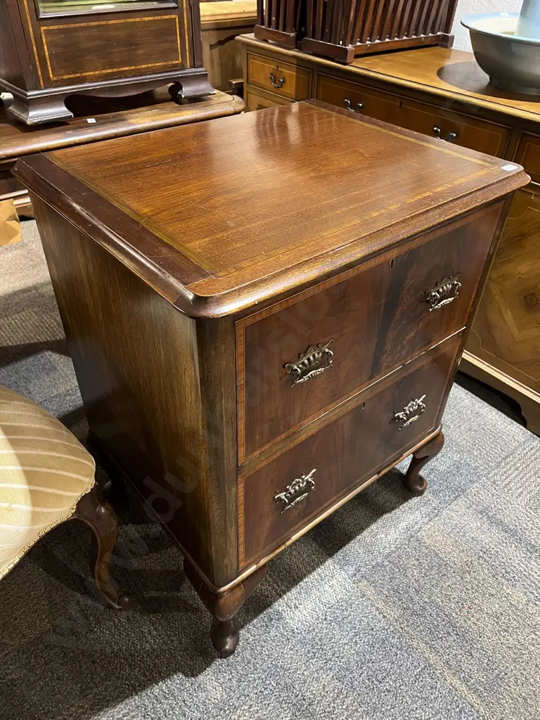 Mahogany Two Drawer Side Chest Image 1++