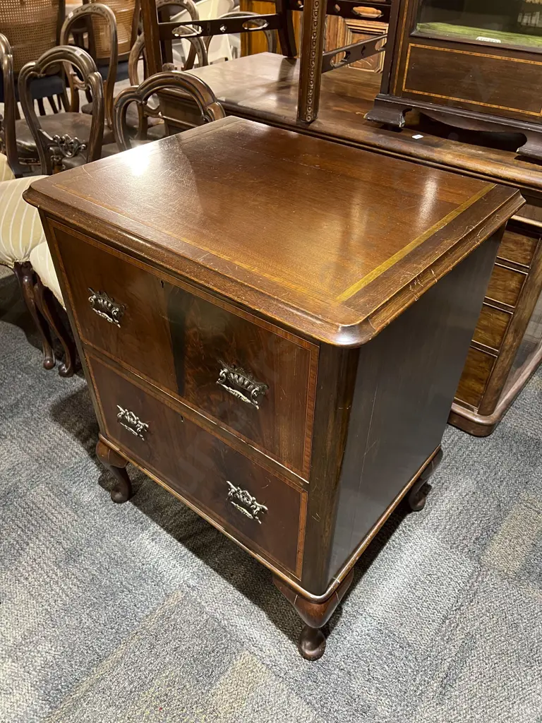 Mahogany Two Drawer Side Chest Image 1++
