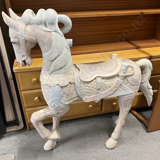 Large Carved Carousel Pony