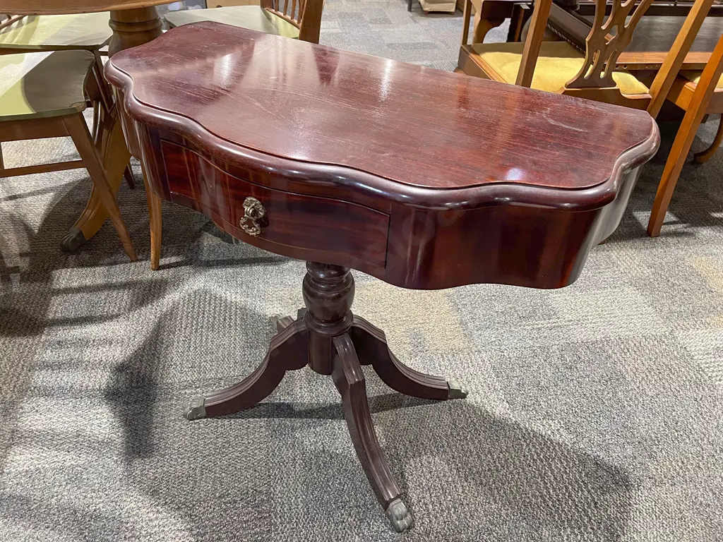 Mahogany Single Drawer Hall Table Image 1++