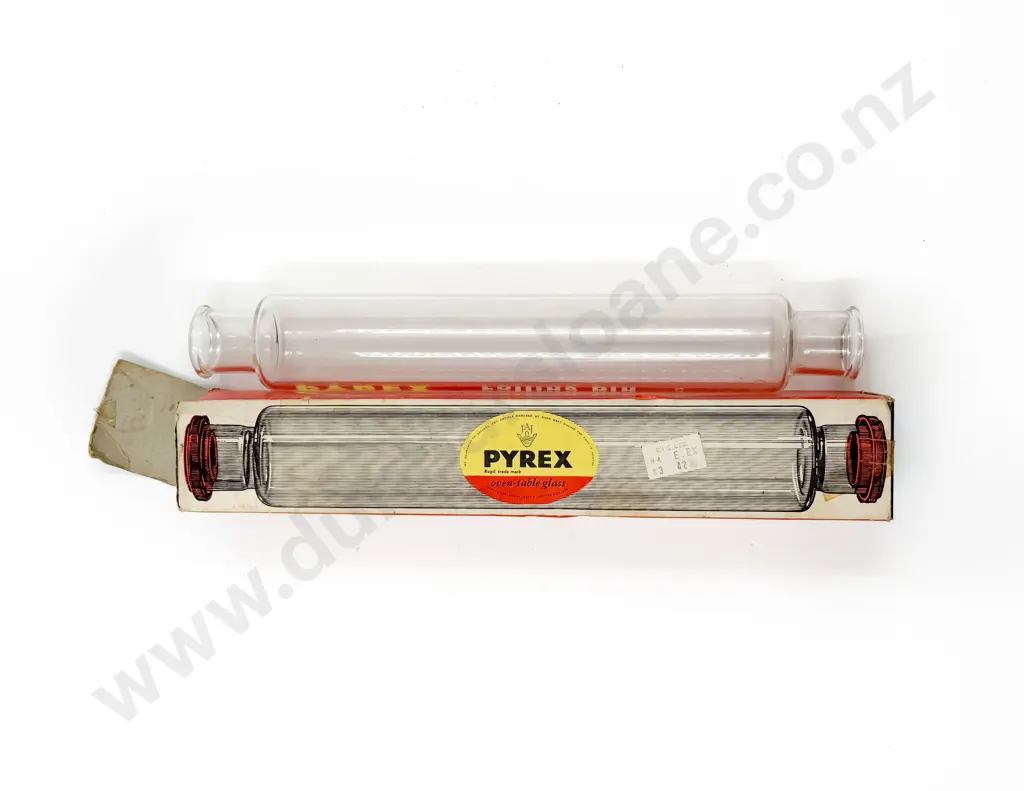 Boxed Pyrex Glass Rolling Pin Image 1++