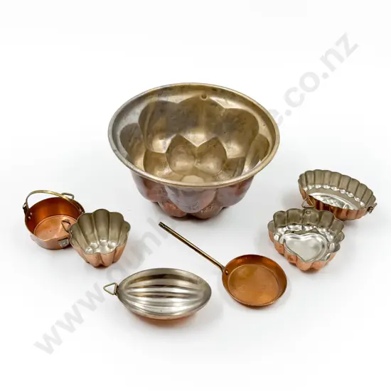 Quantity of Small Copper Food Molds etc