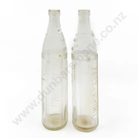 Two Vintage Glass Oil Bottles