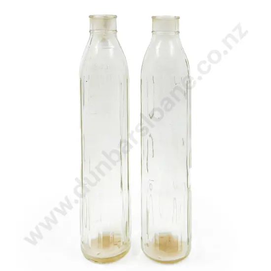 Two Vintage Glass Shell Oil Bottles
