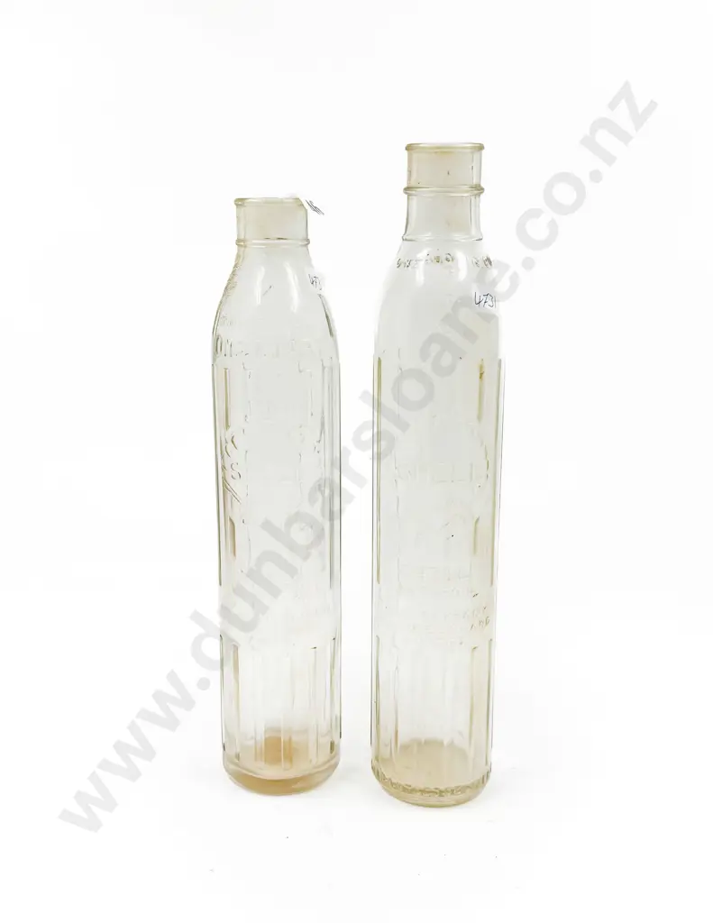 Two Vintage Glass Shell Oil Bottles Image 1++