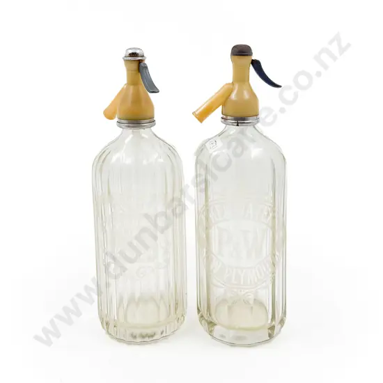 Two Vintage Glass Soda Syphons