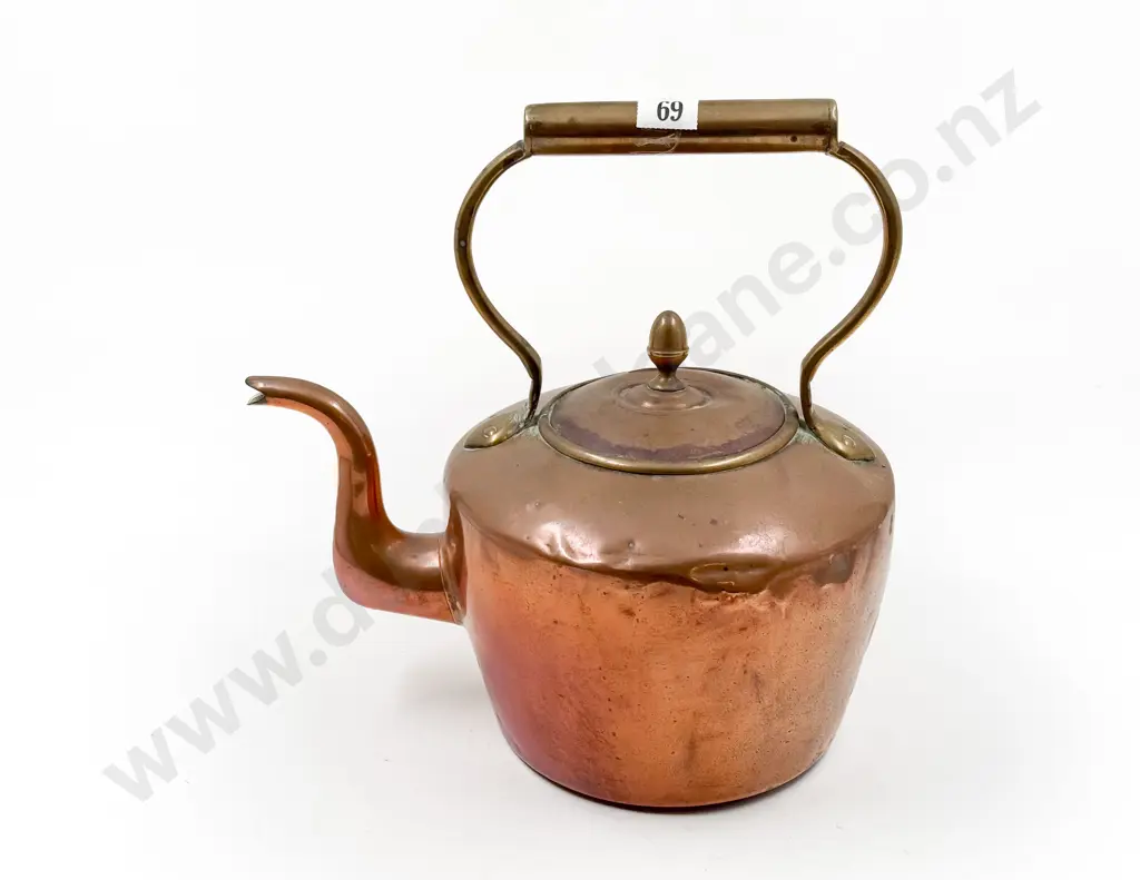 Large Vintage Copper Kettle Image 1++