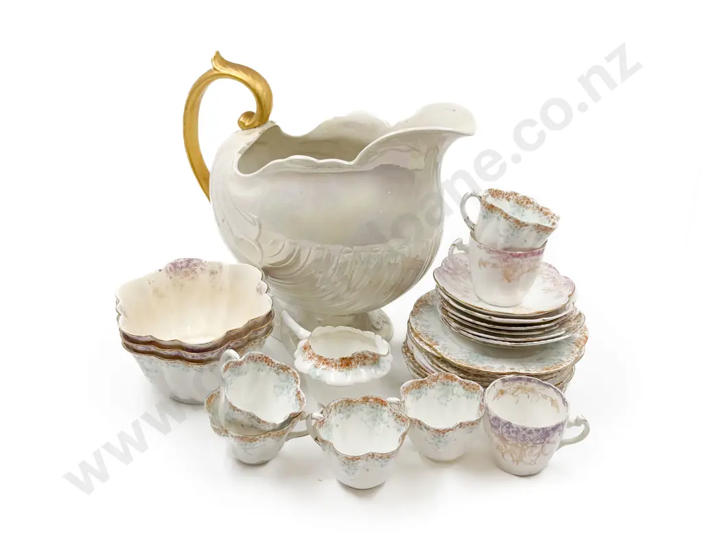 Large Lustre Shell Form Toilet Jug & Assorted Fancy China incl Shelley Image 1++