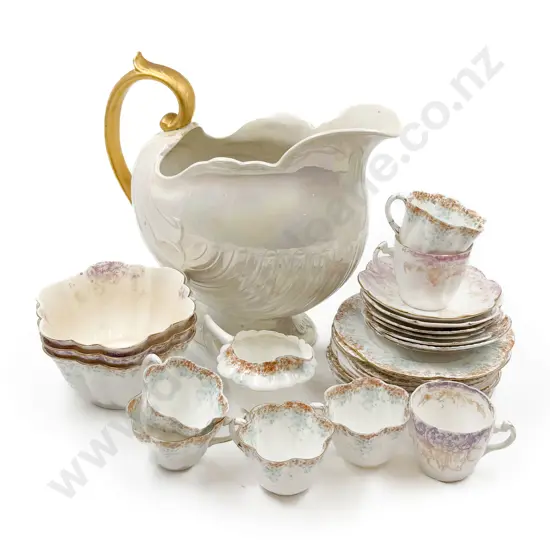 Large Lustre Shell Form Toilet Jug & Assorted Fancy China incl Shelley