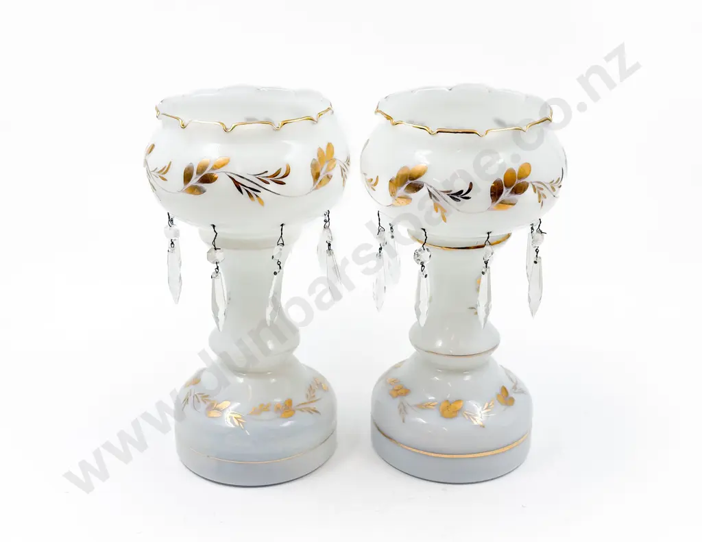 Pair of Glass Lustres Image 1++