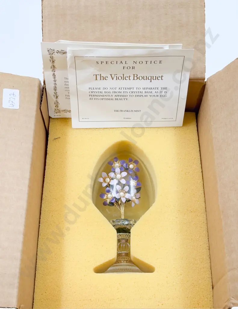 Franklin Mint "The Violet Bouquet" (By The House of Faberge) Image 1++