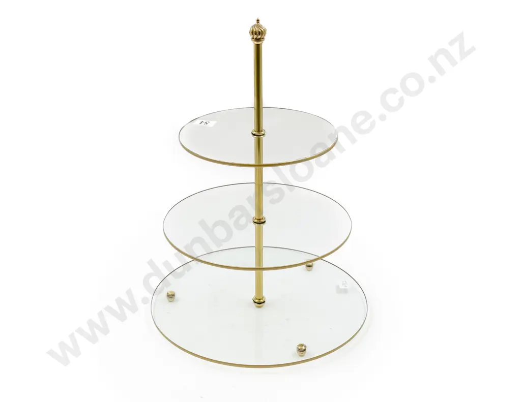 Modern Glass Three Tier Cake Stand Image 1++