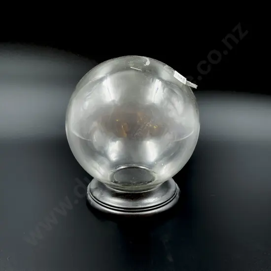 Vintage Glass Orb on Stand
