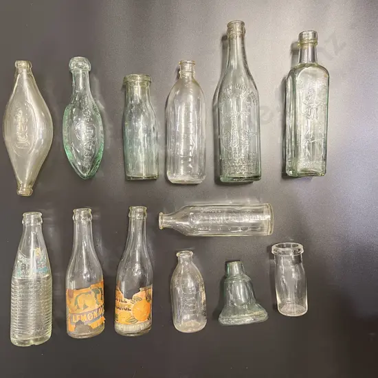Quantity of Assorted Vintage Glass Bottles