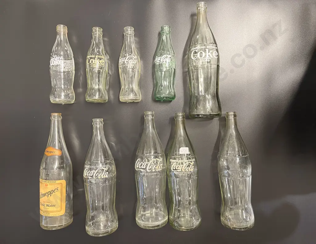 Quantity of Assorted Vintage Glass Bottles Mostly Coke Image 1++