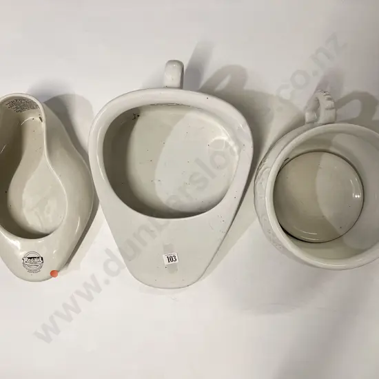 Three Vintage Ceramic Potties