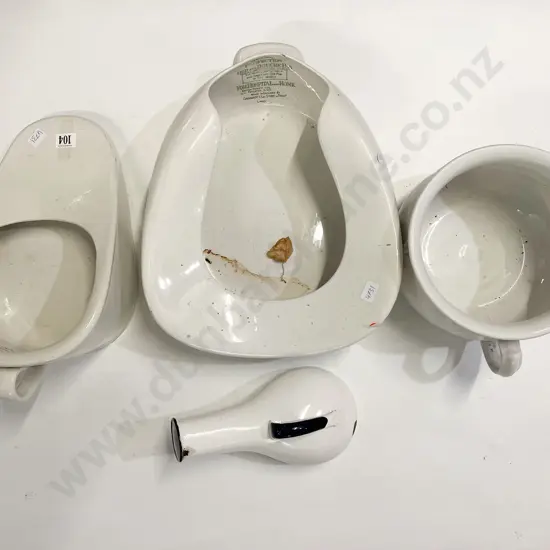 Three Vintage Ceramic Potties & Other