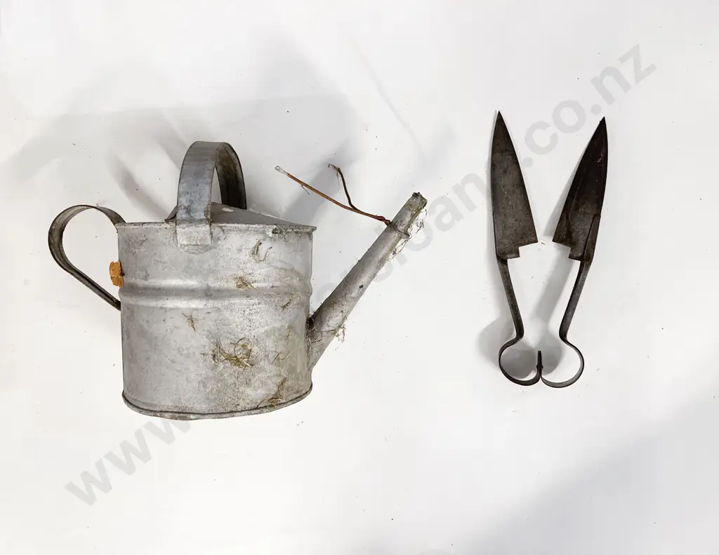 Vintage Watering Can & Shears Image 1++