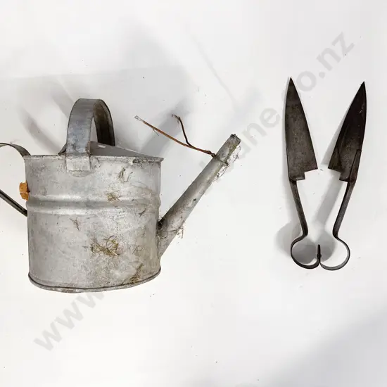 Vintage Watering Can & Shears