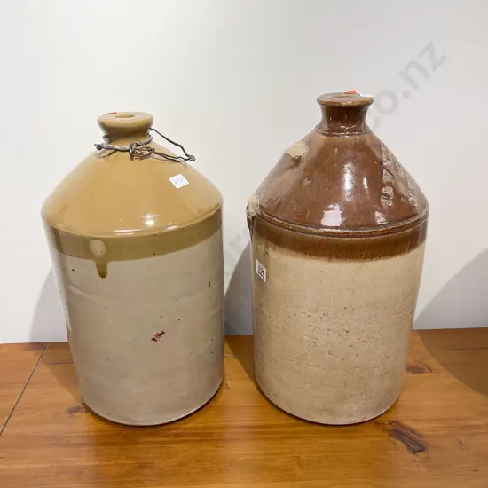 Two Vintage Stoneware Flagons
