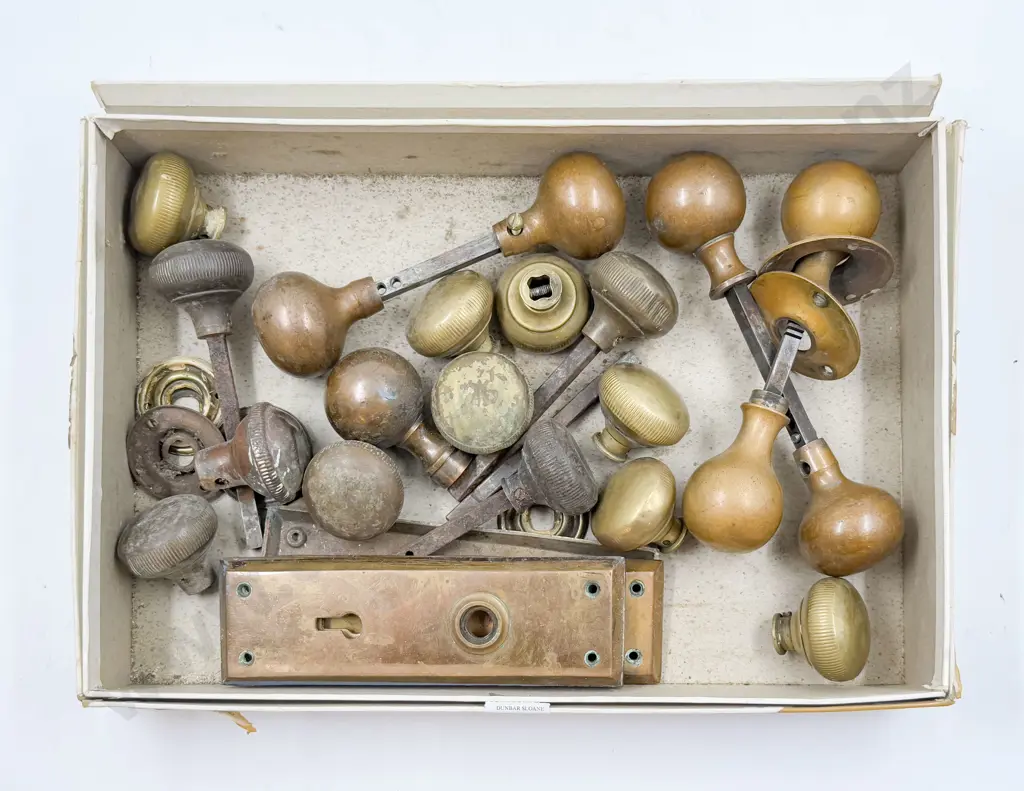 Vintage Brass Door Handles and Plates Image 1++