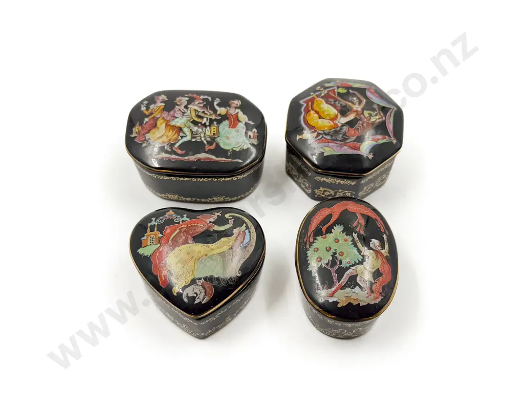 Four Small Franklin Mint Music Boxes Image 1++