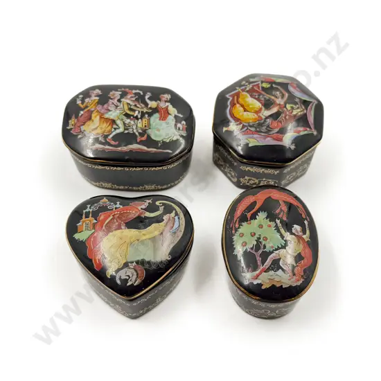 Four Small Franklin Mint Music Boxes