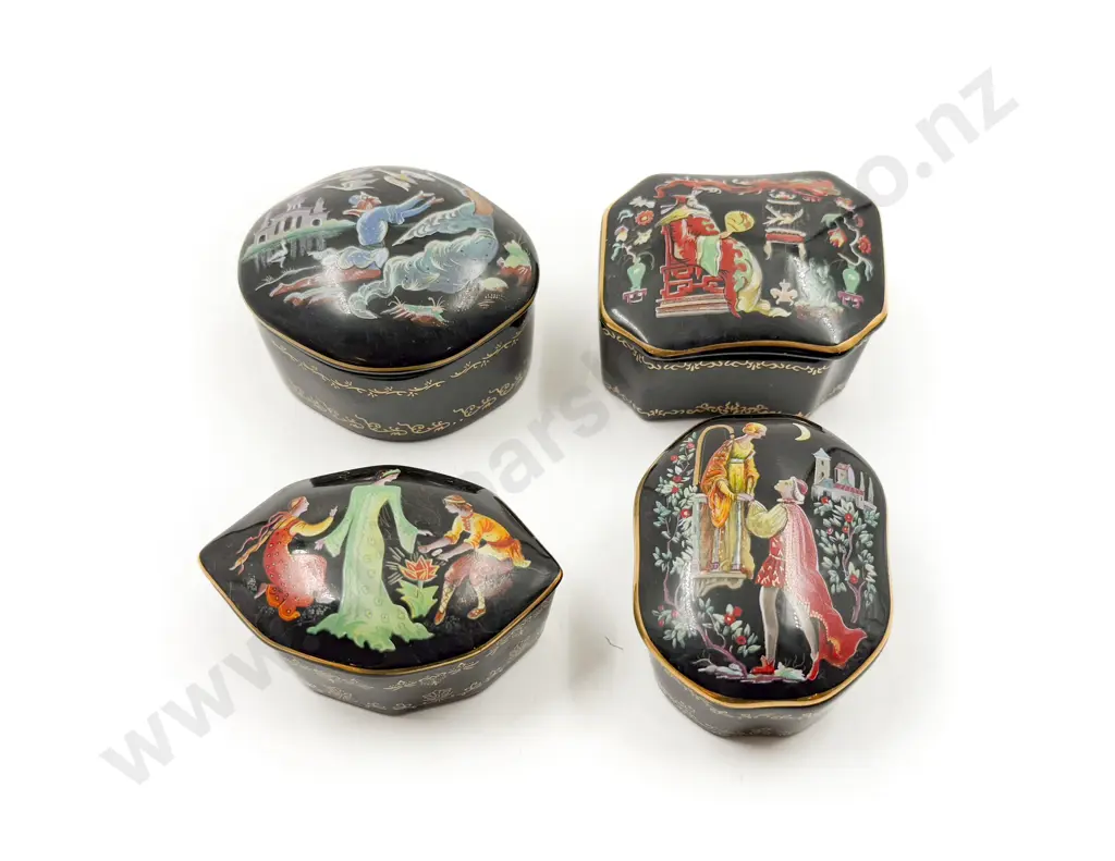 Four Small Franklin Mint Music Boxes Image 1++