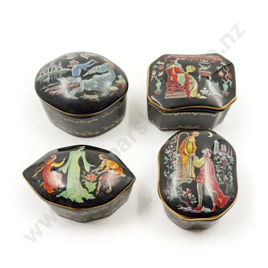 Four Small Franklin Mint Music Boxes