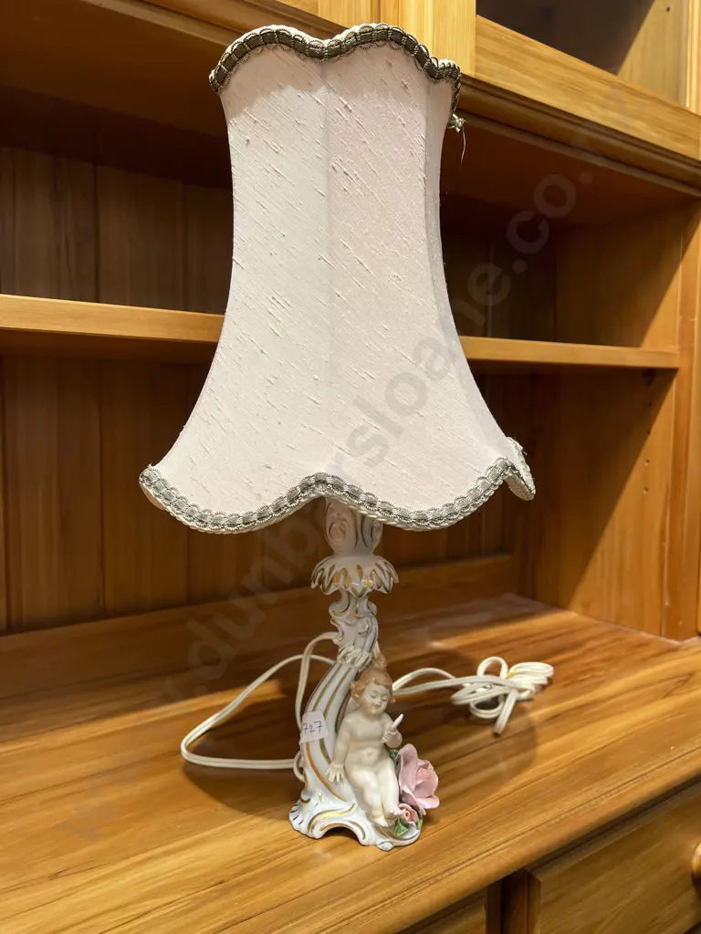 Figural Fancy China Table Lamp Image 1++