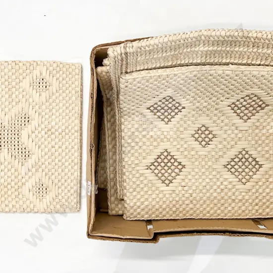 Six Woven Chair Mats