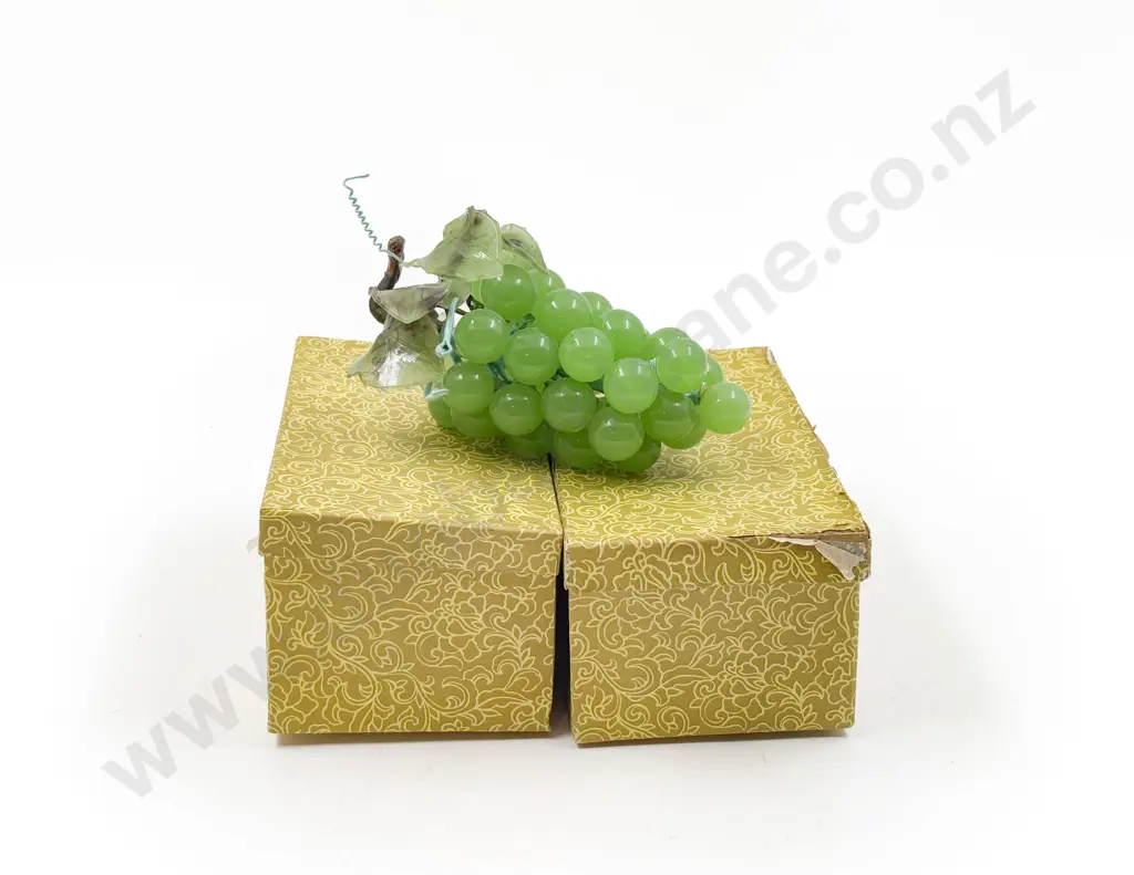 Two Jade Style Grape Ornaments Image 1++