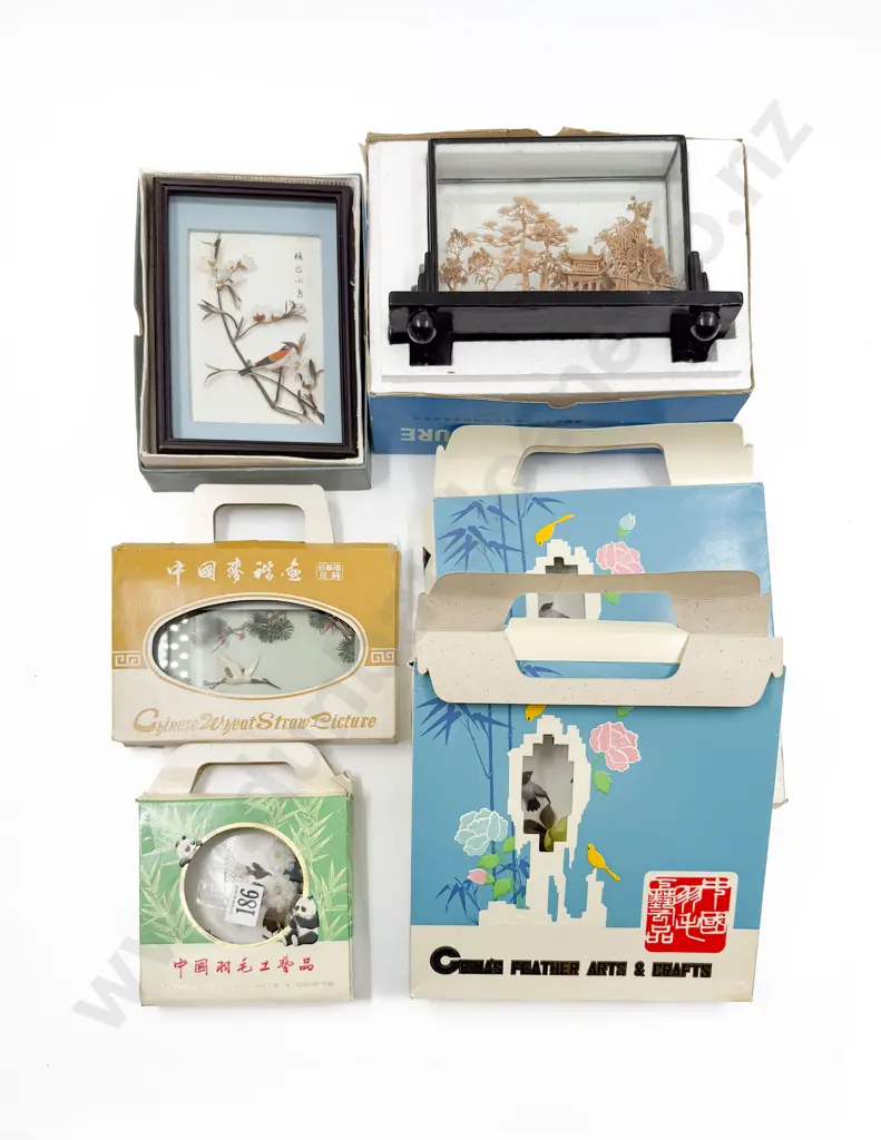 Six Chinese Framed Ornaments Image 1++