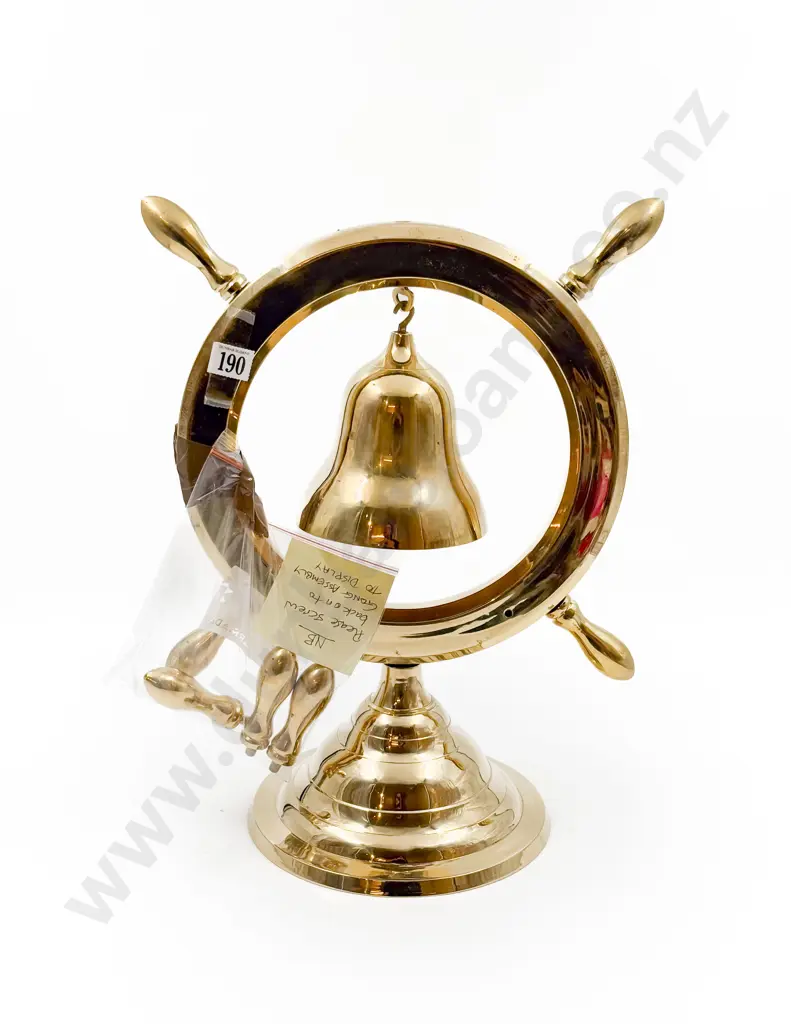 Brass Table Bell/Ship's Wheel Image 1++