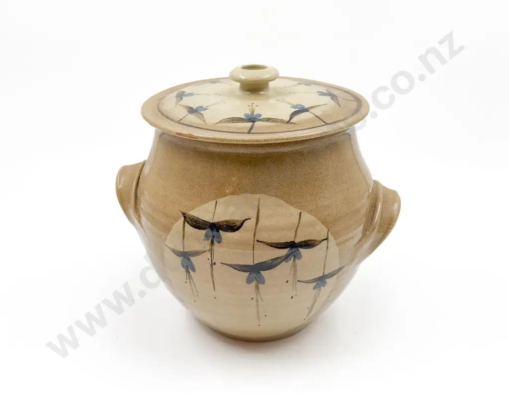 Large Covered Pottery Pot Image 1++