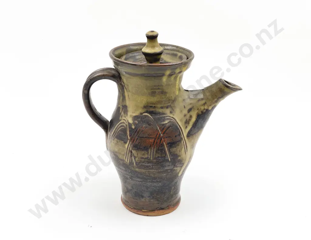 NZ  Pottery Coffee Pot Image 1++