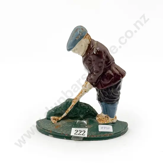 Vintage Wrought Metal Figural Door Stop