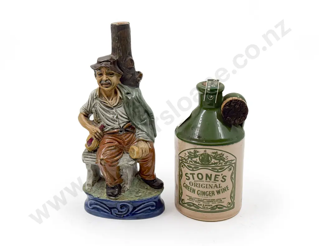 Stoneware Decanter (Full) together with Figural Decanter Image 1++