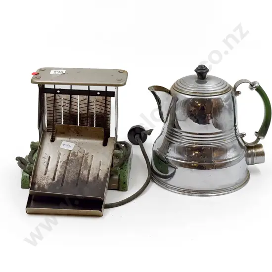Vintage Chrome Kettle together with Toaster